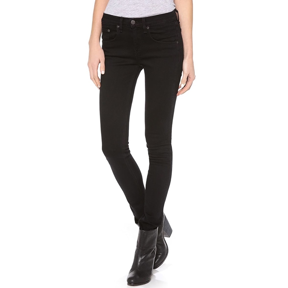 RAG & BONE | High Rise Black Skinny Jeans